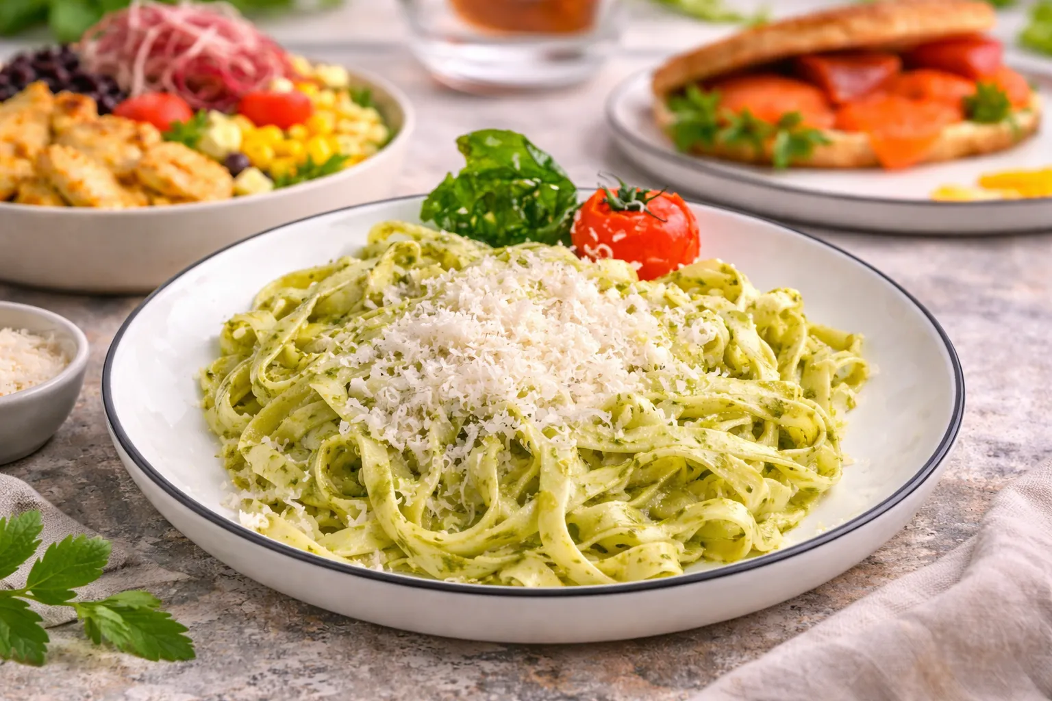 TAGLIATELLE AL PESTO GENOVESE
